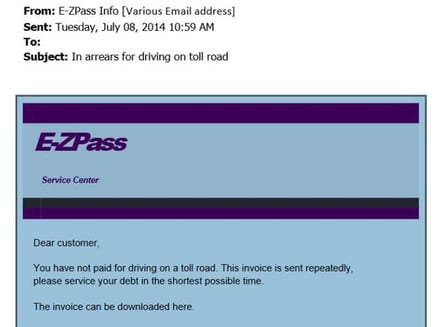 E-ZPass E-mail Scam